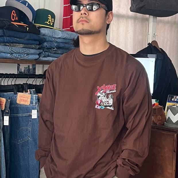 Xlarge 엑스라지 롱슬리브 브라운 XL