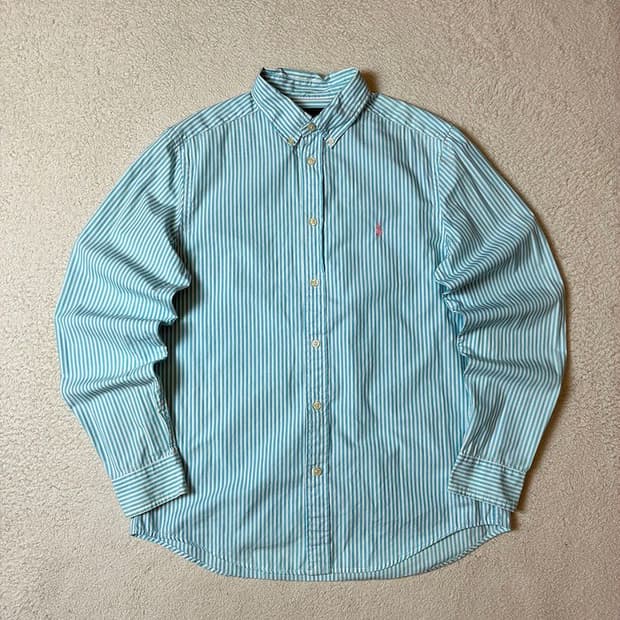 폴로 랄프로렌 핑크 포니 스트라이프 셔츠 PN7366