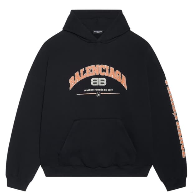 Balenciaga maison wide fit crack hoodie