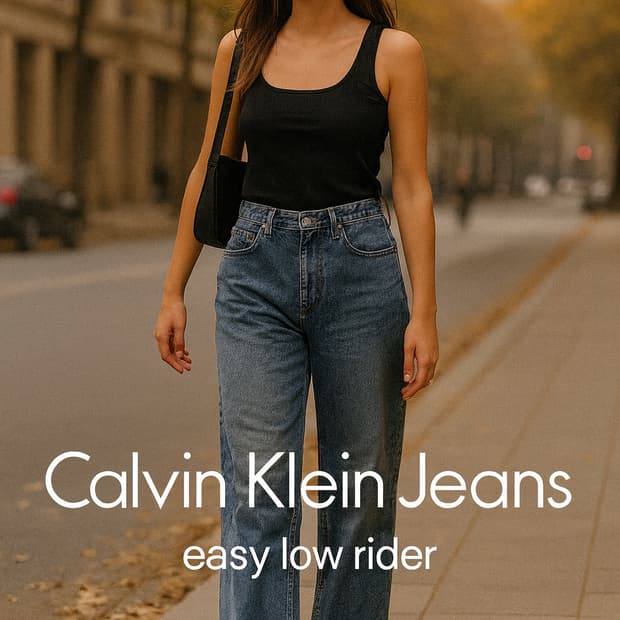 Calvin Klein Easy Low Rider Jeans 빈티지 데님