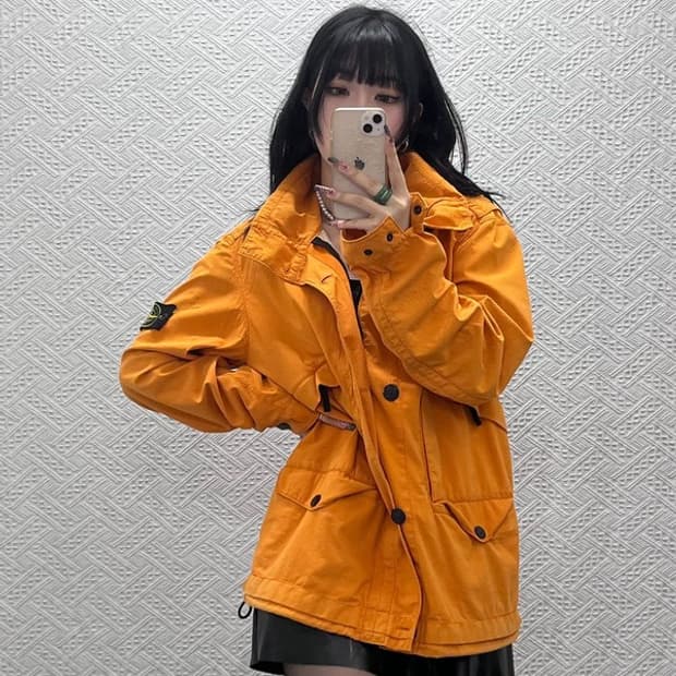 스톤 아일랜드 올드스쿨 레트로 트러커 바람막이 자켓100 C11555