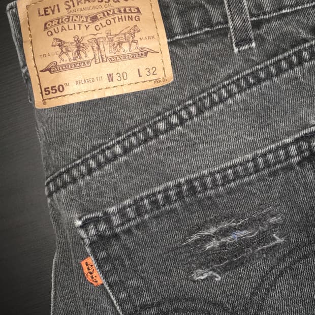 리바이스 550 오렌지탭 디스진