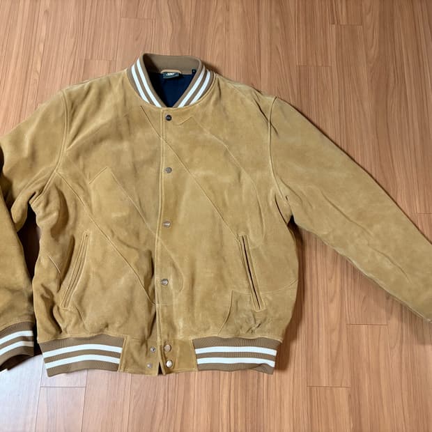 KITH 키스 x wilson 리얼 스웨이드 바시티 자켓 XXL