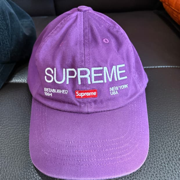 슈프림 Est. 1994 6-패널 캡 퍼플 - 21FW