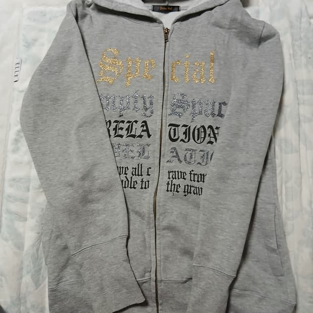 갸루 Y2K  골드 실버프린팅집업