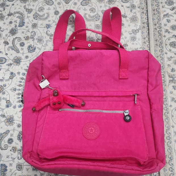 키플링 핑크 백팩 + 털 몽키 인형