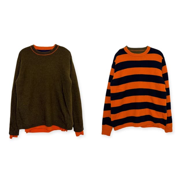 쉽스 리버시블 양면 니트 티셔츠