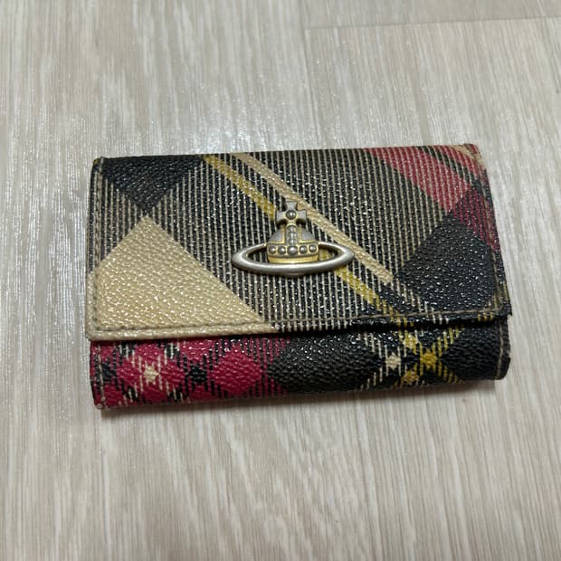 비비안웨스트우드 키지갑 키홀더 체크