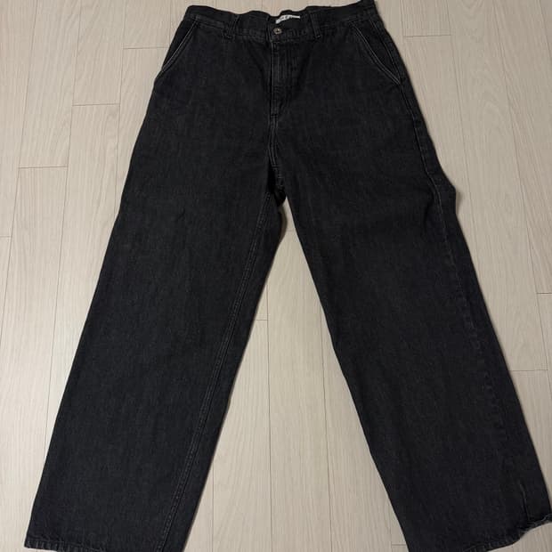 아트이프액츠 흑청 와이드 데님 팬츠 L 32