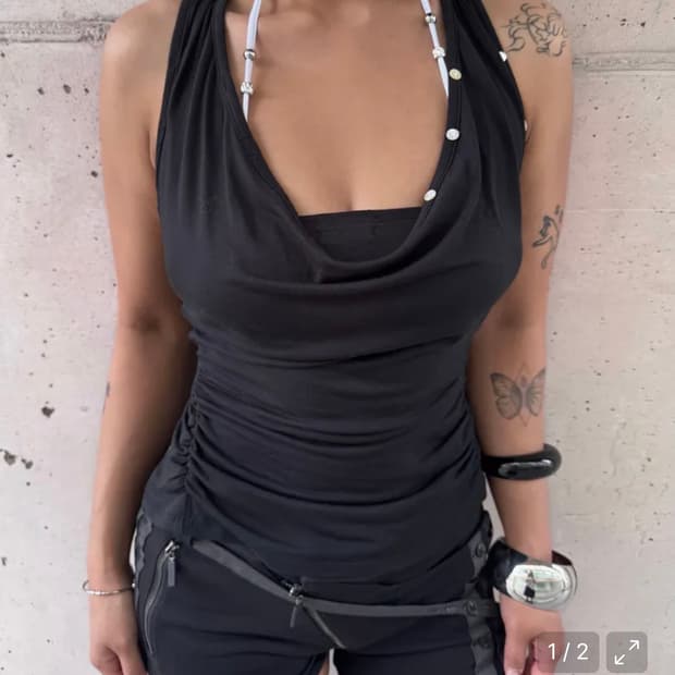 플리즈노팔로우 Velma Drape Sleeveless Top