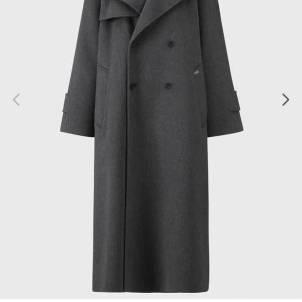 lhas 르하스 핸드메이드 울 트렌치 코트 차콜 S