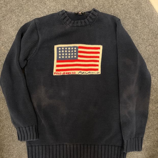 N137. 폴로진스 성조기 니트