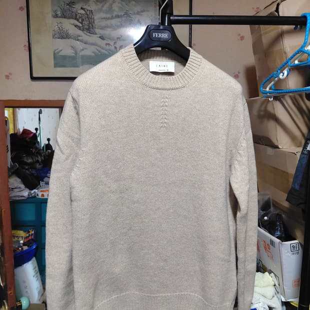 [LAINE]램스울 라운드넥 니트 M사이즈