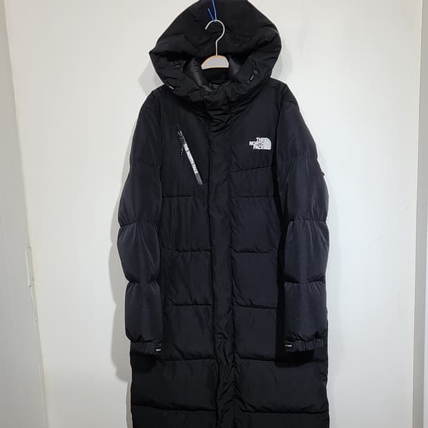 (XL) 노스페이스 구스다운 롱패딩 점퍼 블랙 거위털 패딩코트 