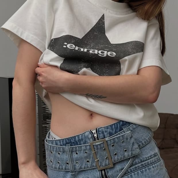 ENRAGE STAR 90S TEE - VINTAGE WHITE