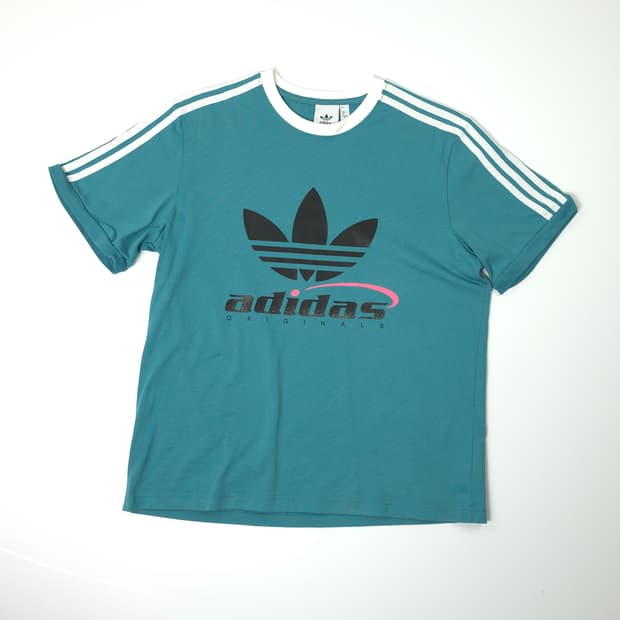 아디다스 오리지널 트레포일 로고 티셔츠 그린 (L)
