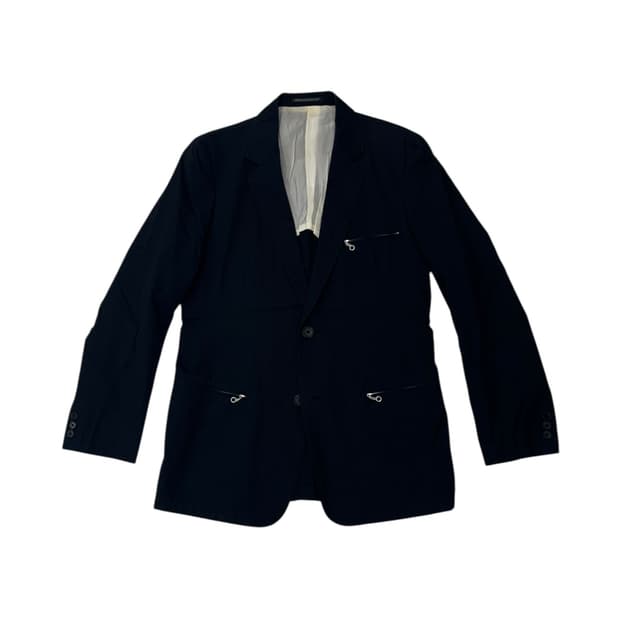 요지야마모토 지퍼 디테일 블레이저