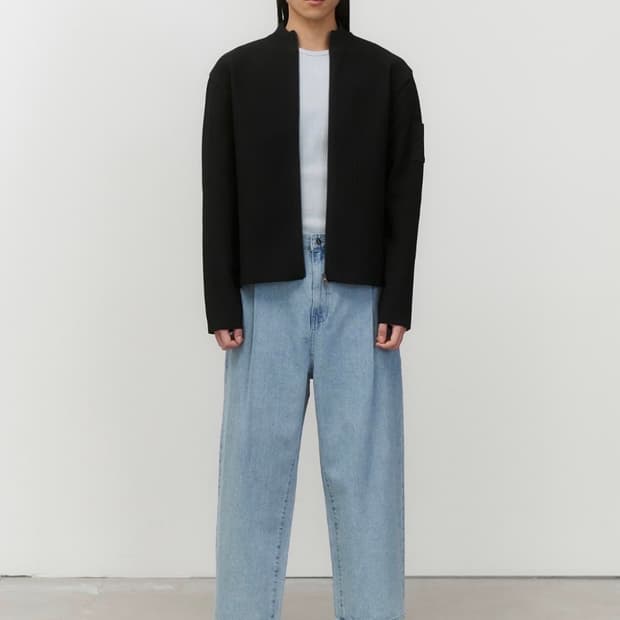 아모멘토 모크넥 가디건 블랙