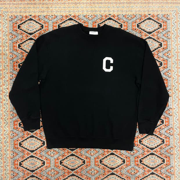 커버낫 시그니처로고 블랙 맨투맨 남성L