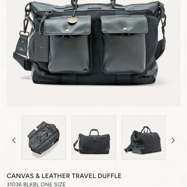 Will Leather Goods 더플백 블랙