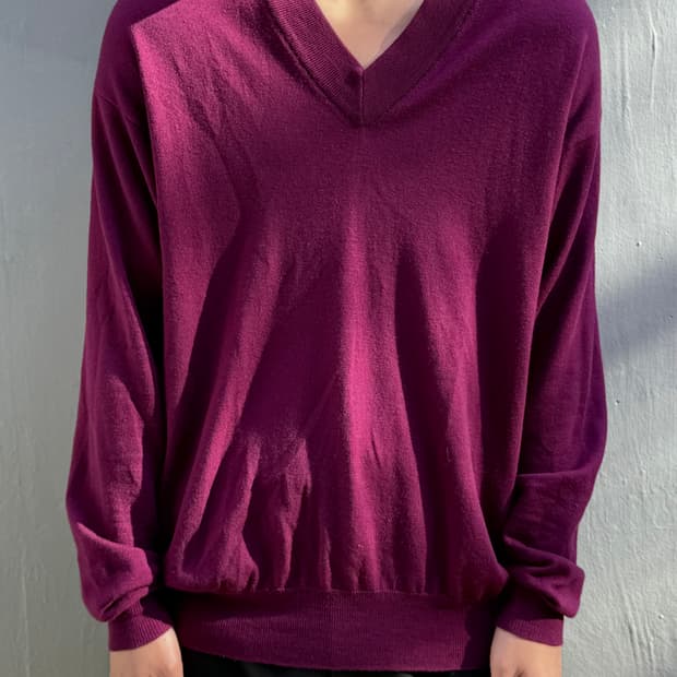 마르지엘라 브이넥 니트