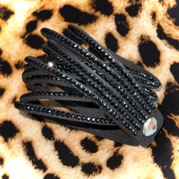 갸루 펑크 emo 블랙 큐빅 초커 뱅글 팔찌