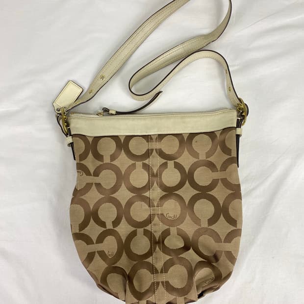 코치 시그니처 캔버스 호보백 숄더백 <86>