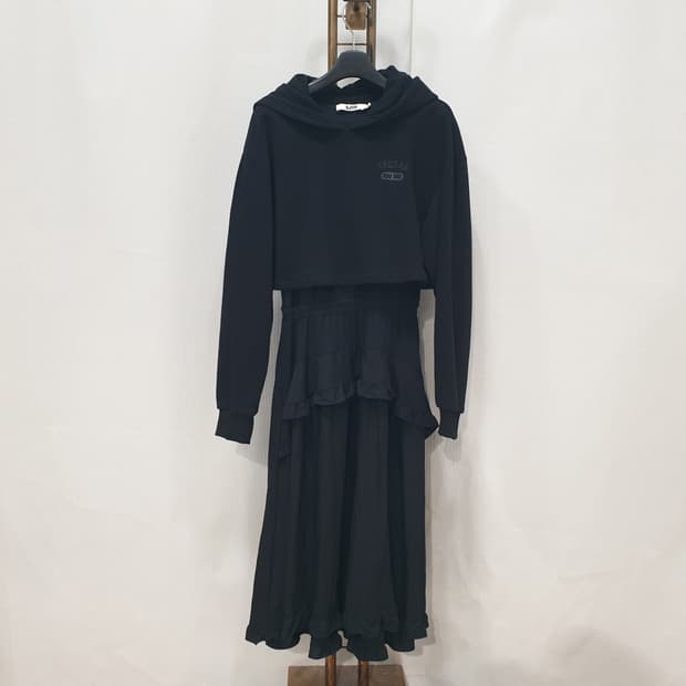 SJYP 크롭 후디 원피스 S