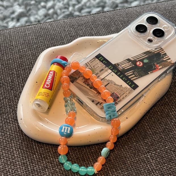 gesumchure 키치 비즈 립밤 키링 💛 (립밤 랜덤 배송)