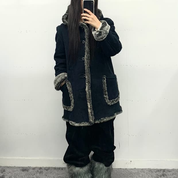 Ppfm 퍼 후드 코트