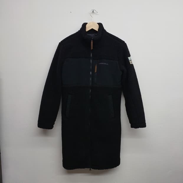 머렐 블랙 롱 뽀글이  집업 아우터 85