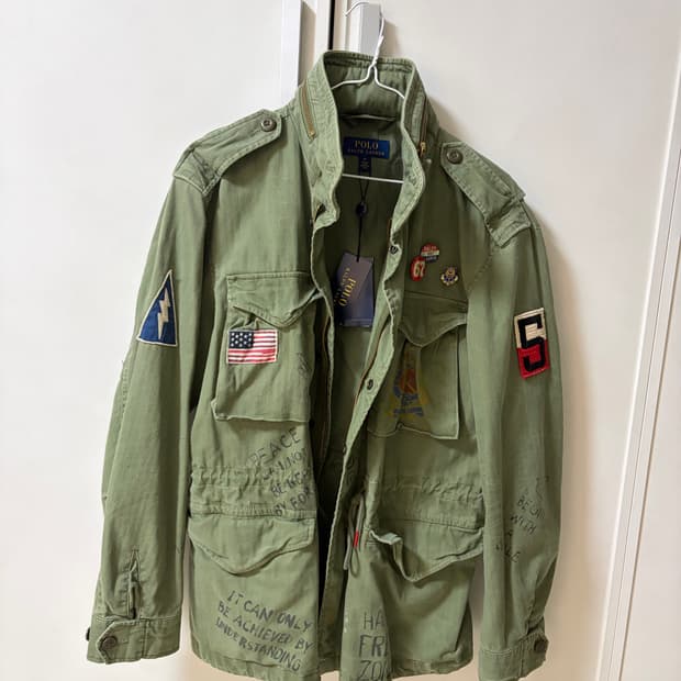 폴로 랄프로렌 올오버 피스 그래피티 M65 필드 자켓