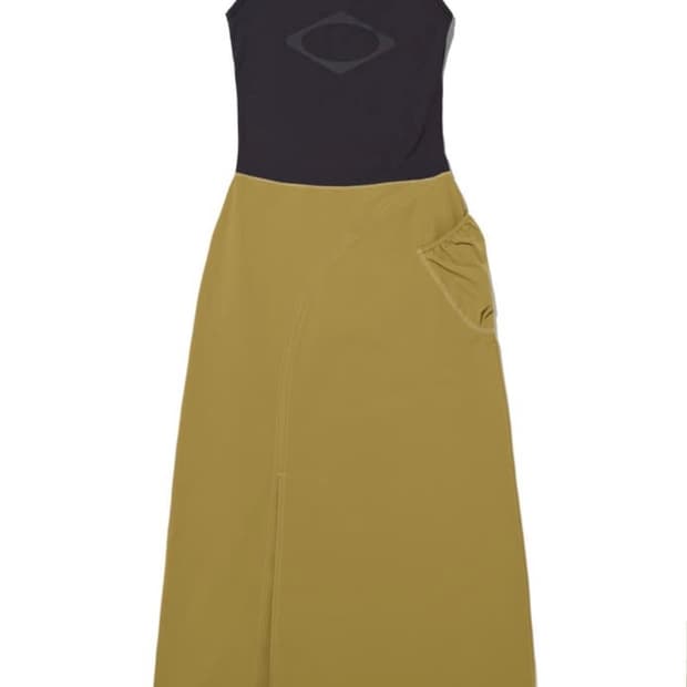 미스치프 레이어드 원피스 블랙/올리브 m