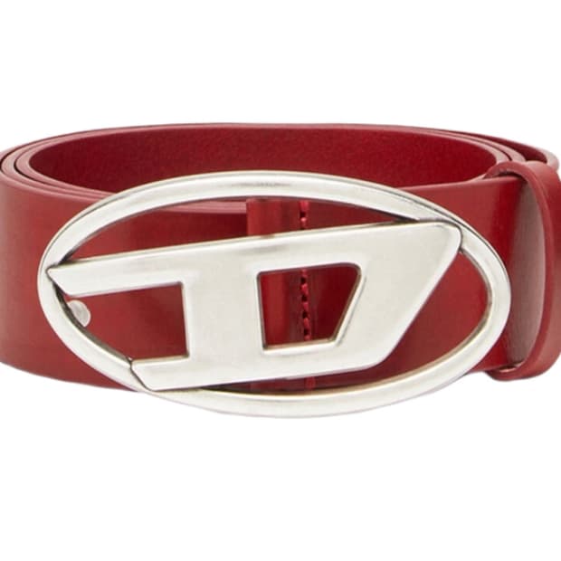 디젤 B-1DR 레더 벨트 D 버클 레드