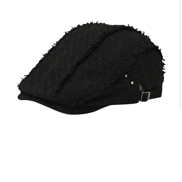 BOHEMIAN SEOUL TWEED HUNTING CAP, BLACK
