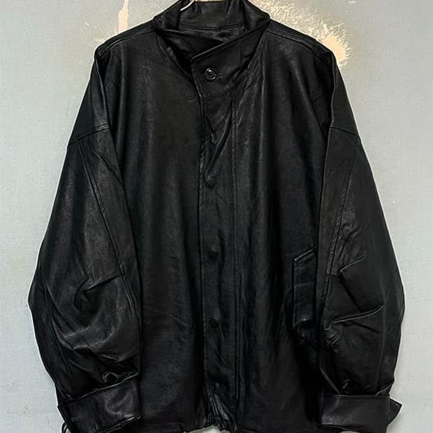 파르티멘토 남자 오버자켓 비건레더 블랙 춘추 캐주얼 L 100-105