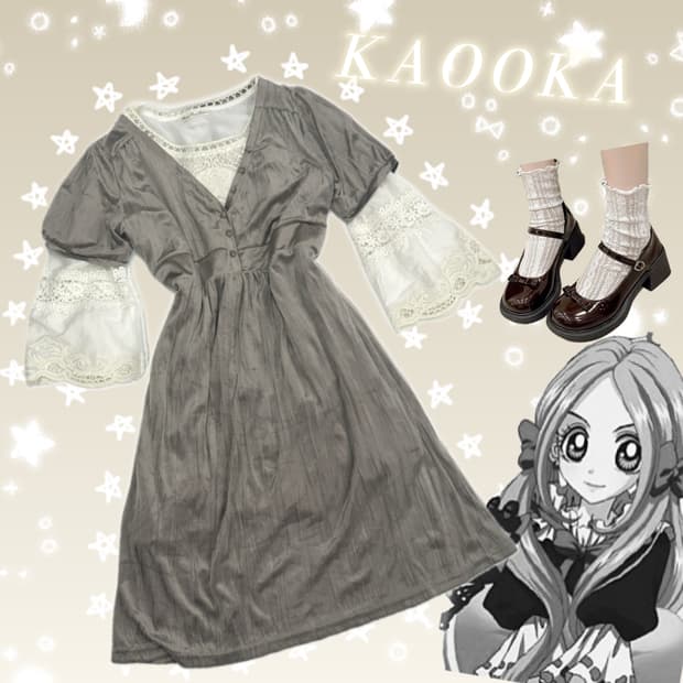 🐈‍⬛쇼콜라 깔 에스닉 코디세트🐈‍⬛ 벨벳 레이스 양산형 로리 캐캐체