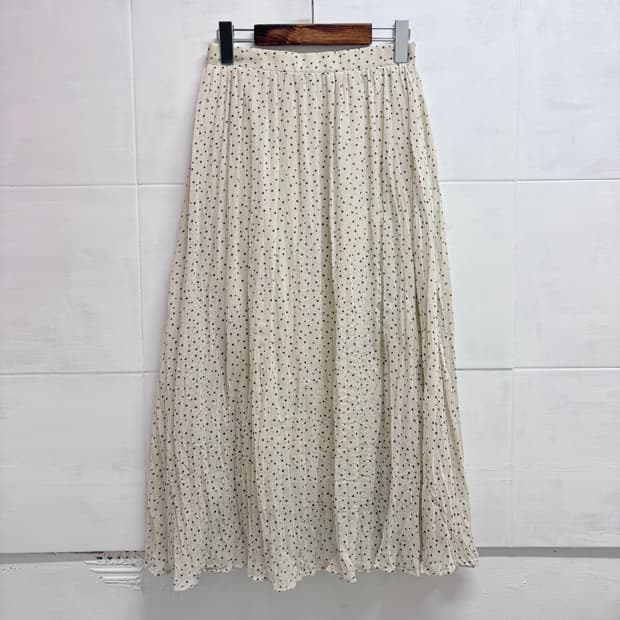 크림 도트 크리즈 모리걸 하구미 롱 스커트 JPN