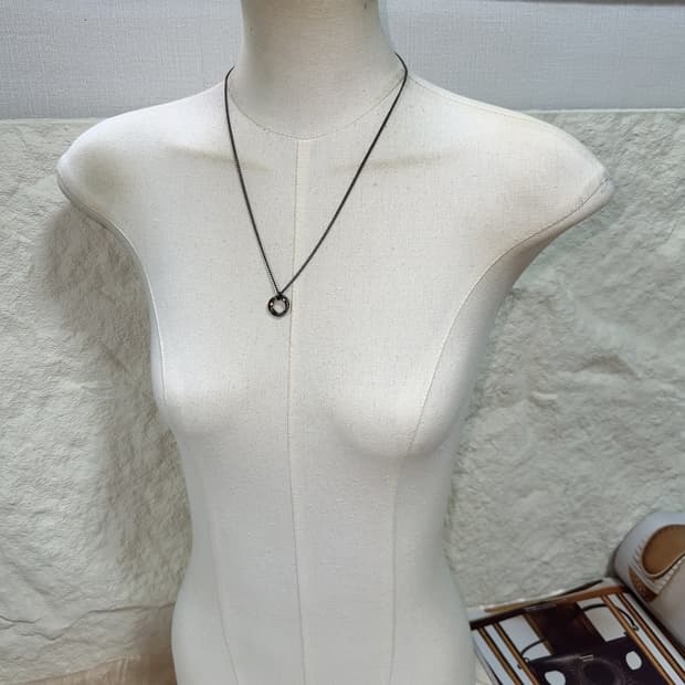 빈티지 고딕 더블 링 목걸이