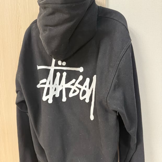 스투시 후드티 블랙 s