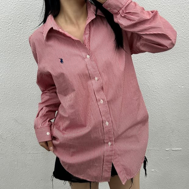 폴로 랄프로렌 네이비포니 레드 스트라이프 셔츠 16