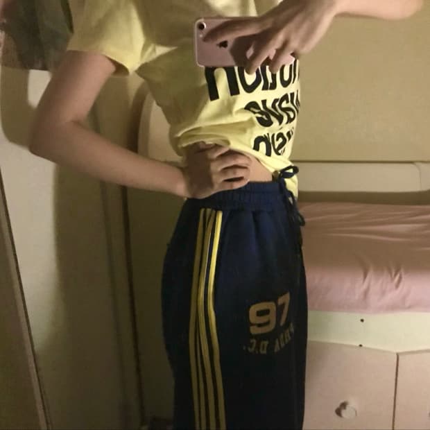 프렌다 트레이닝 팬츠SIDE STRIPE WIDE PANTS