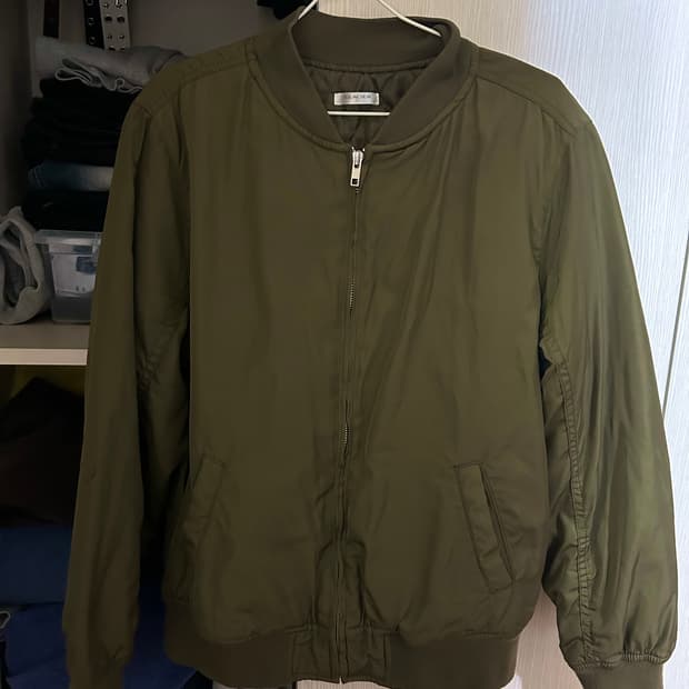 무료배송) 카키 항공점퍼