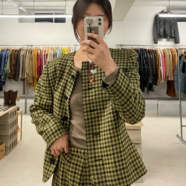 80's BALMAIN gun club check set up 발망 셋업