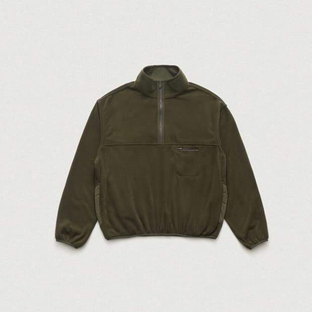 더바넷 (공홈품절) khaki lapland fleece half-zip