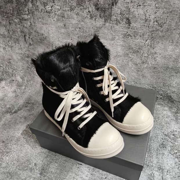 릭오웬스 헤어리 송치 라몬즈 하이