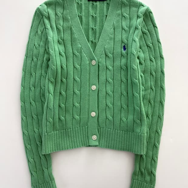 Polo 폴로 랄프로렌 신형 우먼라인 피마코튼 케이블 가디건