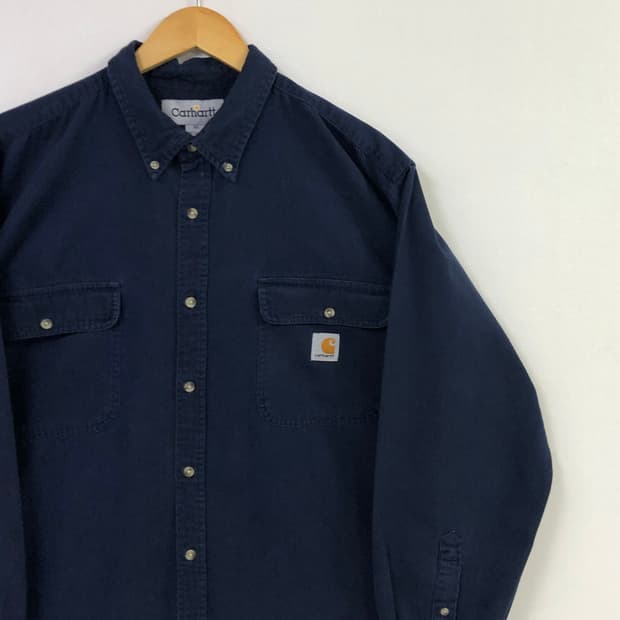Xxl 칼하트 네이비 워크 셔츠