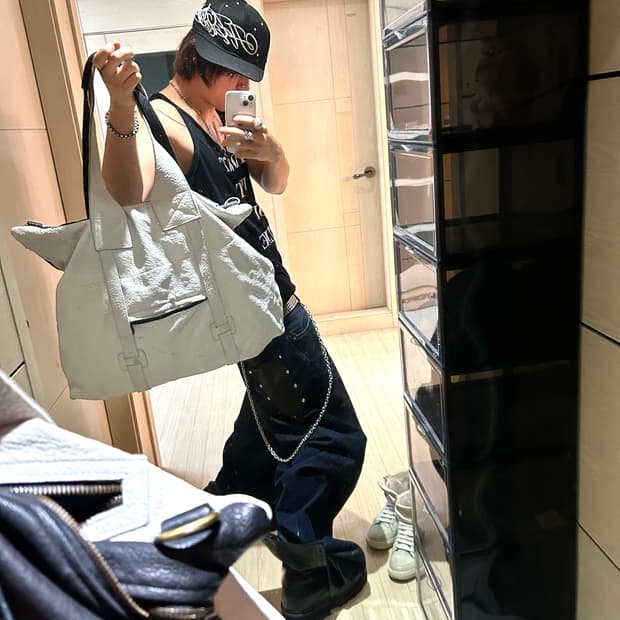 Mix Color Sheep Skin Leather Bag