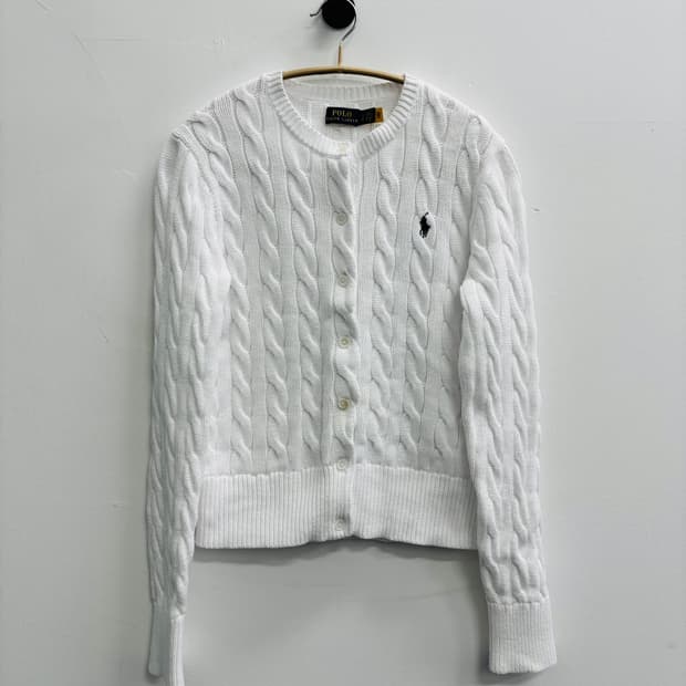 폴로 랄프 로렌 코튼 케이블 니트 가디건